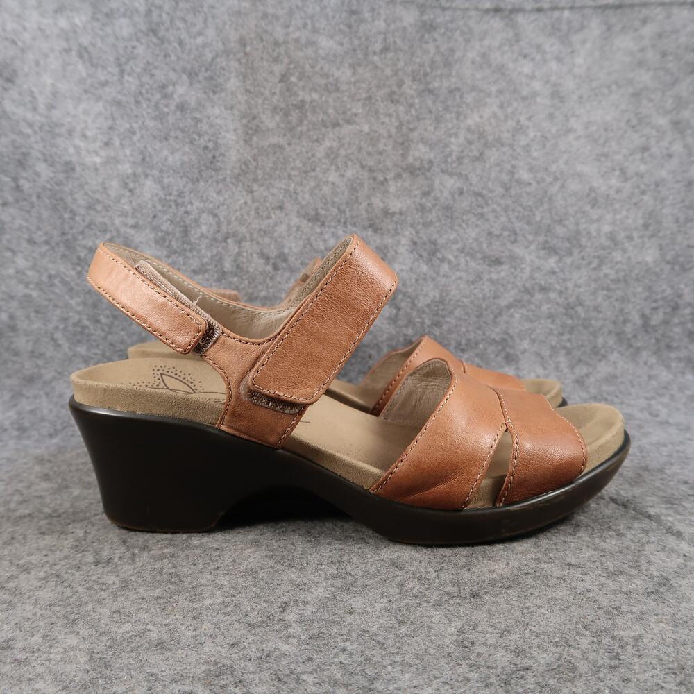 Raffini Shoes Womens 36 Sandals Slingback Adjustable Strap Leather Comfort Brown